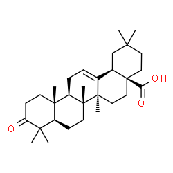 ChemSpider 2D Image | (18alpha)-3-Oxoolean-12-en-28-oic acid | C30H46O3