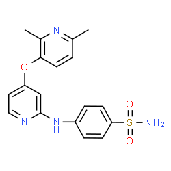 ChemSpider 2D Image | 4-({4-[(2,6-Dimethyl-3-pyridinyl)oxy]-2-pyridinyl}amino)benzenesulfonamide | C18H18N4O3S