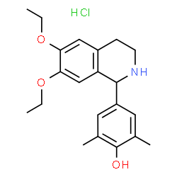 ChemSpider 2D Image | 4-(6,7-Diethoxy-1,2,3,4-tetrahydro-1-isoquinolinyl)-2,6-dimethylphenol hydrochloride (1:1) | C21H28ClNO3