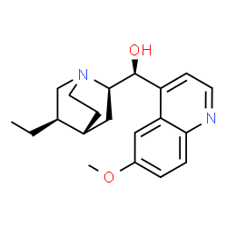 ChemSpider 2D Image | (4beta,9S)-6'-Methoxy-10,11-dihydrocinchonan-9-ol | C20H26N2O2