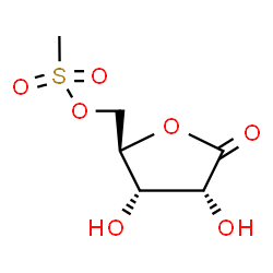 ChemSpider 2D Image | [(2R,3S,4R)-3,4-Dihydroxy-5-oxotetrahydro-2-furanyl]methyl methanesulfonate | C6H10O7S