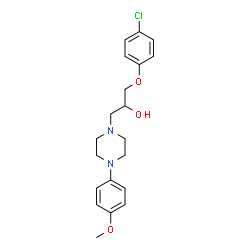ChemSpider 2D Image | 1-(4-Chlorophenoxy)-3-[4-(4-methoxyphenyl)-1-piperazinyl]-2-propanol | C20H25ClN2O3