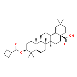 ChemSpider 2D Image | (3beta)-3-[(Cyclobutylcarbonyl)oxy]olean-18-en-28-oic acid | C35H54O4