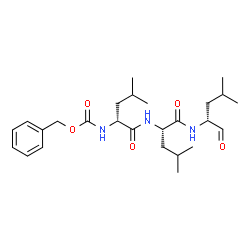 ChemSpider 2D Image | N-[(Benzyloxy)carbonyl]-D-leucyl-N-[(2R)-4-methyl-1-oxo-2-pentanyl]-L-leucinamide | C26H41N3O5