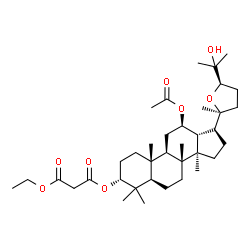 ChemSpider 2D Image | (3alpha,12beta,24R)-12-Acetoxy-25-hydroxy-20,24-epoxydammaran-3-yl ethyl malonate | C37H60O8