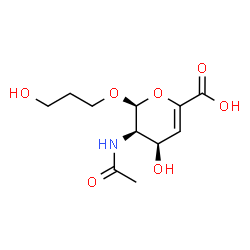 ChemSpider 2D Image | 3-Hydroxypropyl 2-acetamido-2,4-dideoxy-alpha-D-erythro-hex-4-enopyranosiduronic acid | C11H17NO7