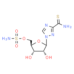 ChemSpider 2D Image | 1-(5-O-Sulfamoyl-D-ribofuranosyl)-1H-1,2,4-triazole-3-carbothioamide | C8H13N5O6S2
