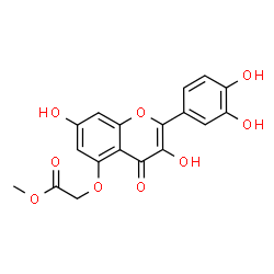 ChemSpider 2D Image | Methyl {[2-(3,4-dihydroxyphenyl)-3,7-dihydroxy-4-oxo-4H-chromen-5-yl]oxy}acetate | C18H14O9