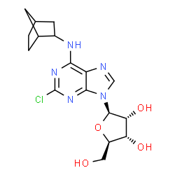ChemSpider 2D Image | N-Bicyclo[2.2.1]hept-2-yl-2-chloroadenosine | C17H22ClN5O4