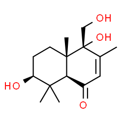 ChemSpider 2D Image | 3B,9a,11-trihydroxy-6-oxodrim-7-ene | C15H24O4