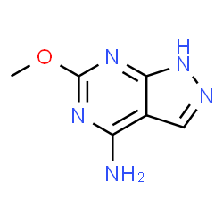 ChemSpider 2D Image | 6-Methoxy-1H-pyrazolo[3,4-d]pyrimidin-4-amine | C6H7N5O