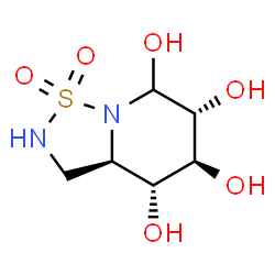 ChemSpider 2D Image | (3aR,4R,5S,6R)Hexahydro-2H-[1,2,5]thiadiazolo[2,3-a]pyridine-4,5,6,7-tetrol 1,1-dioxide | C6H12N2O6S