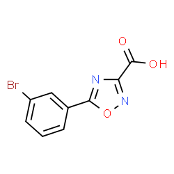 ChemSpider 2D Image | 5-(3-Bromophenyl)-1,2,4-oxadiazole-3-carboxylic acid | C9H5BrN2O3