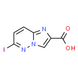 ChemSpider 2D Image | 6-Iodoimidazo[1,2-b]pyridazine-2-carboxylic acid | C7H4IN3O2
