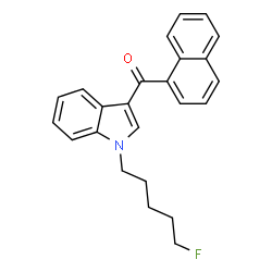 ChemSpider 2D Image | 1-(5-fluoropentyl)-3-(naphthalen-1-oyl)indole | C24H22FNO