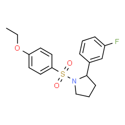 ChemSpider 2D Image | 1-[(4-Ethoxyphenyl)sulfonyl]-2-(3-fluorophenyl)pyrrolidine | C18H20FNO3S