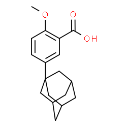 ChemSpider 2D Image | 5-(Adamantan-1-yl)-2-methoxybenzoic acid | C18H22O3