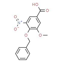 ChemSpider 2D Image | 4-(Benzyloxy)-3-methoxy-5-nitrobenzoic acid | C15H13NO6