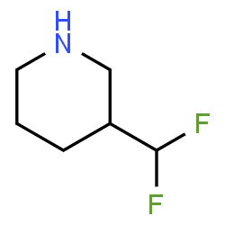 ChemSpider 2D Image | 3-(Difluoromethyl)piperidine | C6H11F2N