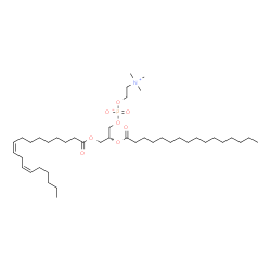 ChemSpider 2D Image | 1-[(9Z,12Z)-octadecadienoyl]-2-hexadecanoyl-sn-glycero-3-phosphocholine | C42H80NO8P