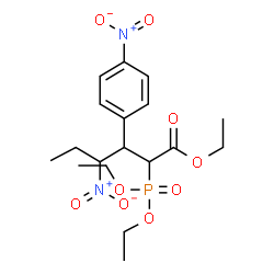 ChemSpider 2D Image | Ethyl 2-(diethoxyphosphoryl)-4-nitro-3-(4-nitrophenyl)hexanoate | C18H27N2O9P
