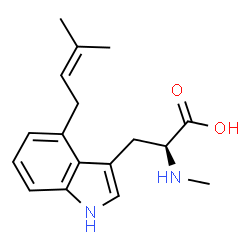 ChemSpider 2D Image | N-methyl-4-dimethylalyltryptophan | C17H22N2O2