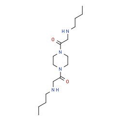ChemSpider 2D Image | 1,1'-(1,4-Piperazinediyl)bis[2-(butylamino)ethanone] | C16H32N4O2