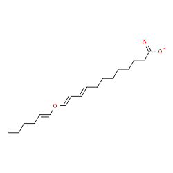 ChemSpider 2D Image | (9E,11E)-12-[(1E)-1-Hexen-1-yloxy]-9,11-dodecadienoate | C18H29O3