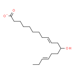 ChemSpider 2D Image | (9E,15E)-12-Hydroxy-9,15-octadecadienoate | C18H31O3