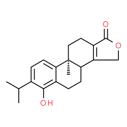 ChemSpider 2D Image | (9bS)-6-Hydroxy-7-isopropyl-9b-methyl-3b,4,5,9b,10,11-hexahydrophenanthro[1,2-c]furan-1(3H)-one | C20H24O3