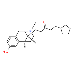ChemSpider 2D Image | 1-Cyclopentyl-5-[(1S,13S)-4-hydroxy-1,10,13-trimethyl-10-azatricyclo[7.3.1.0~2,7~]trideca-2,4,6-trien-13-yl]-3-pentanone | C25H37NO2