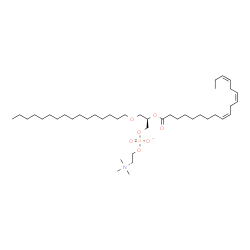 ChemSpider 2D Image | (2R)-3-(Hexadecyloxy)-2-[(9Z,12Z,15Z)-9,12,15-octadecatrienoyloxy]propyl 2-(trimethylammonio)ethyl phosphate | C42H80NO7P
