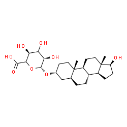 ChemSpider 2D Image | (3alpha,5alpha,17beta)-17-Hydroxyandrostan-3-yl beta-D-threo-hexopyranosiduronic acid | C25H40O8