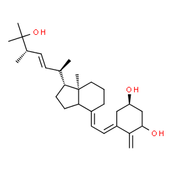 ChemSpider 2D Image | (3R,5E,7E,14xi,22E)-9,10-Secoergosta-5,7,10,22-tetraene-1,3,25-triol | C28H44O3