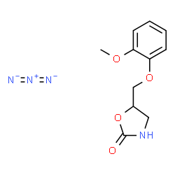 ChemSpider 2D Image | 5-[(2-methoxyphenoxy)methyl]oxazolidin-2-one azide | C11H13N4O4