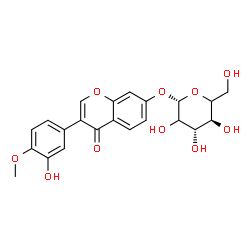 ChemSpider 2D Image | 3-(3-Hydroxy-4-methoxyphenyl)-4-oxo-4H-chromen-7-yl beta-D-threo-hexopyranoside | C22H22O10