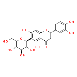 ChemSpider 2D Image | (1S)-1,5-Anhydro-1-[(2S)-2-(3,4-dihydroxyphenyl)-5,7-dihydroxy-4-oxo-3,4-dihydro-2H-chromen-6-yl]-D-threo-hexitol | C21H22O11