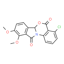 ChemSpider 2D Image | 4-Chloro-9,10-dimethoxy-5H-isoindolo[2,1-a][3,1]benzoxazine-5,11(6aH)-dione | C17H12ClNO5