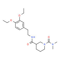 ChemSpider 2D Image | N~3~-[2-(3,4-Diethoxyphenyl)ethyl]-N~1~,N~1~-dimethyl-1,3-piperidinedicarboxamide | C21H33N3O4