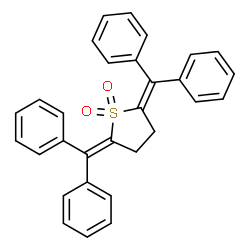 ChemSpider 2D Image | 2,5-Bis(diphenylmethylene)tetrahydrothiophene 1,1-dioxide | C30H24O2S