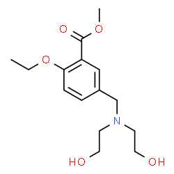 ChemSpider 2D Image | Methyl 5-{[bis(2-hydroxyethyl)amino]methyl}-2-ethoxybenzoate | C15H23NO5
