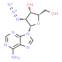 ChemSpider 2D Image | 9-(2-Azido-2-deoxy-beta-L-lyxofuranosyl)-9H-purin-6-amine | C10H12N8O3