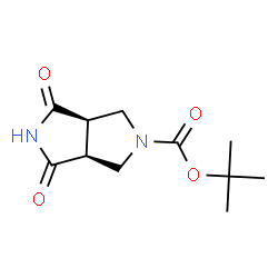 ChemSpider 2D Image | tert-butyl (3aR,6aS)-4,6-dioxo-octahydropyrrolo[3,4-c]pyrrole-2-carboxylate | C11H16N2O4