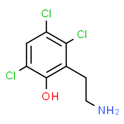 ChemSpider 2D Image | 2-(2-Aminoethyl)-3,4,6-trichlorophenol | C8H8Cl3NO