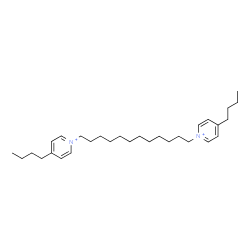 ChemSpider 2D Image | 1,1'-(1,12-Dodecanediyl)bis(4-butylpyridinium) | C30H50N2