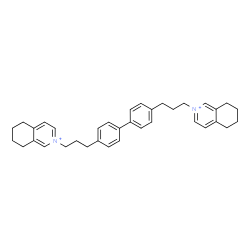 ChemSpider 2D Image | 2,2'-(4,4'-Biphenyldiyldi-3,1-propanediyl)di-5,6,7,8-tetrahydroisoquinolinium | C36H42N2