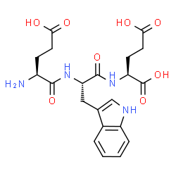 ChemSpider 2D Image | L-alpha-Glutamyl-L-tryptophyl-L-glutamic acid | C21H26N4O8