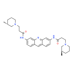 ChemSpider 2D Image | 3,6-bis{3-(3-[(3R)-methylpiperidino)]propionamido}acridine | C31H41N5O2