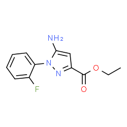 ChemSpider 2D Image | Ethyl 5-amino-1-(2-fluorophenyl)-1H-pyrazole-3-carboxylate | C12H12FN3O2