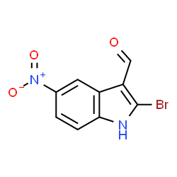 ChemSpider 2D Image | 2-Bromo-5-nitro-1H-indole-3-carbaldehyde | C9H5BrN2O3